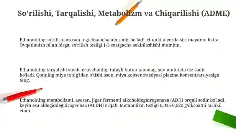 Etil spirtining farmakokinetikasi 3