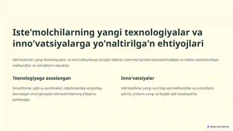 Iste'molchixulq-atvoridagi òzgarishlar 3