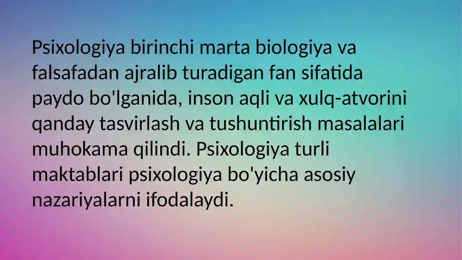 Psixologik maktablarning yuzaga kelish tarixi 3