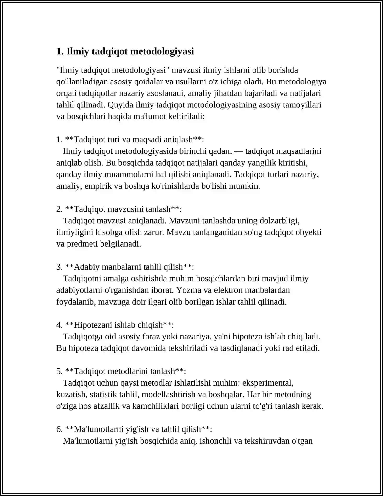 ILMIY TADQIQOT METODOLOGIYASI 3