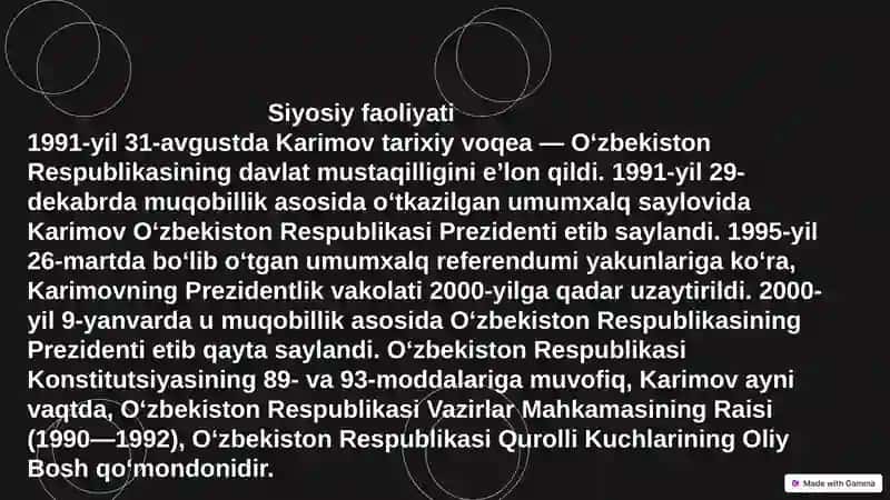 Islom Karimov: Oʻzbekistonning birinchi prezidenti 3