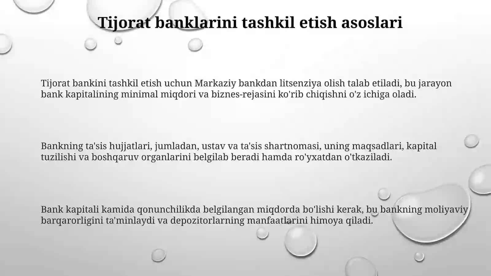 Tijorat banklari faolyatini tashkil qilish asoslari va ularning fungsiyalari 3