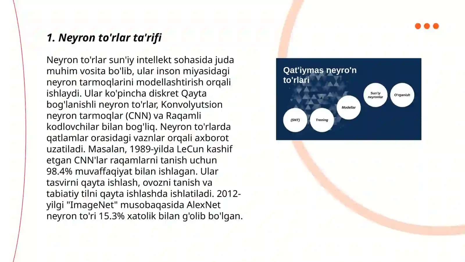 Neyron to'rlar 3