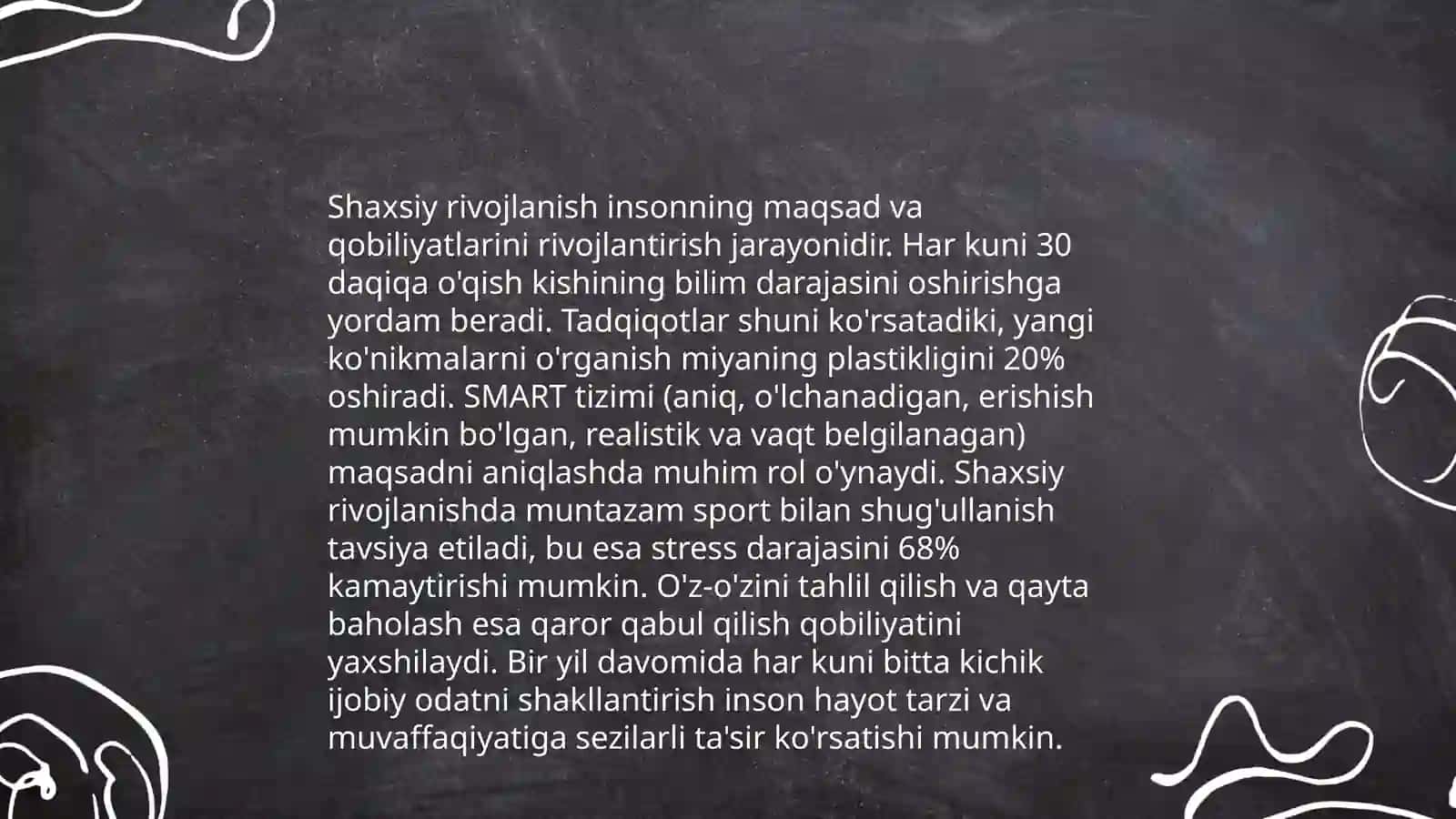 Shaxsiy rivojlanish 3