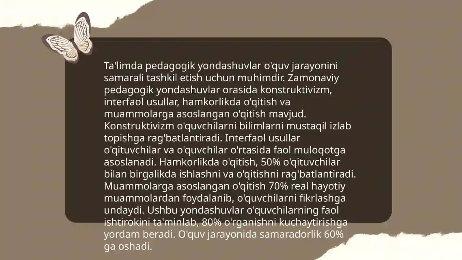 Tarbiya tizimiga pedagogik yondashuv 3