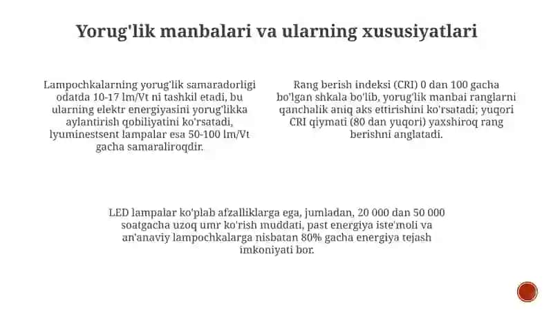 Yorug'lik manbalari 3