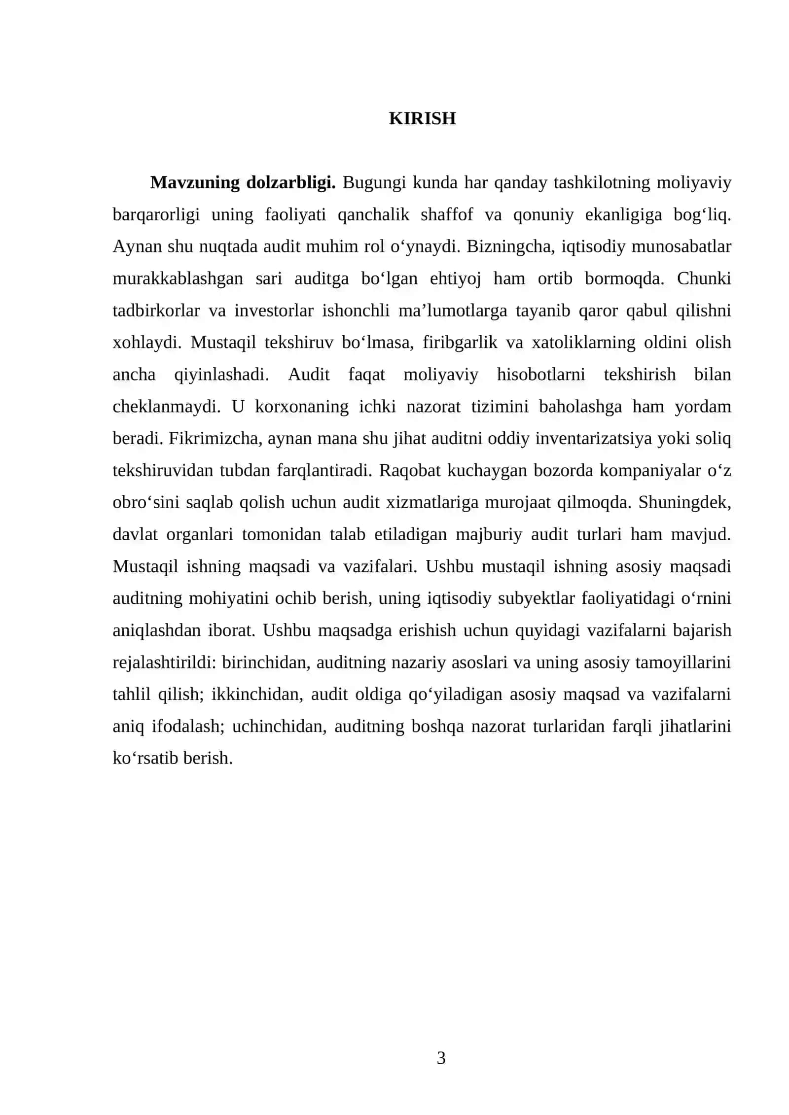 Auditning mohiyati, uning maqsadi va vazifalari 3