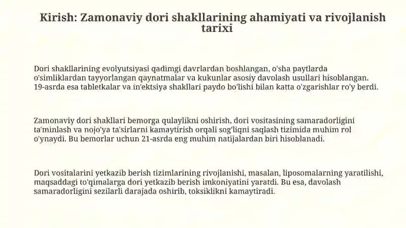 Zamonaviy dori shakllarini rivojlanish istiqbollari 3