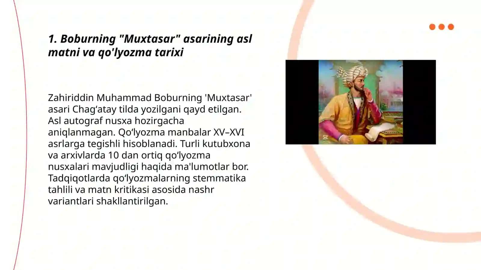 Zahiriddin Muhammad Bobur "Muxtasar" 3