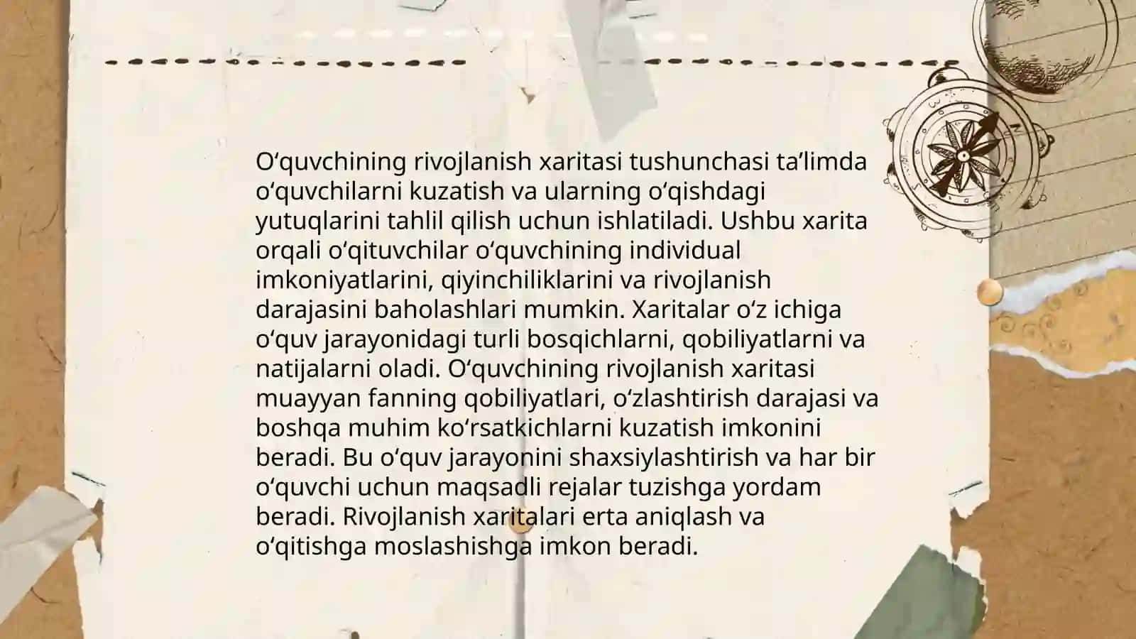 Oʻquvchining rivojlanish xaritasi 3