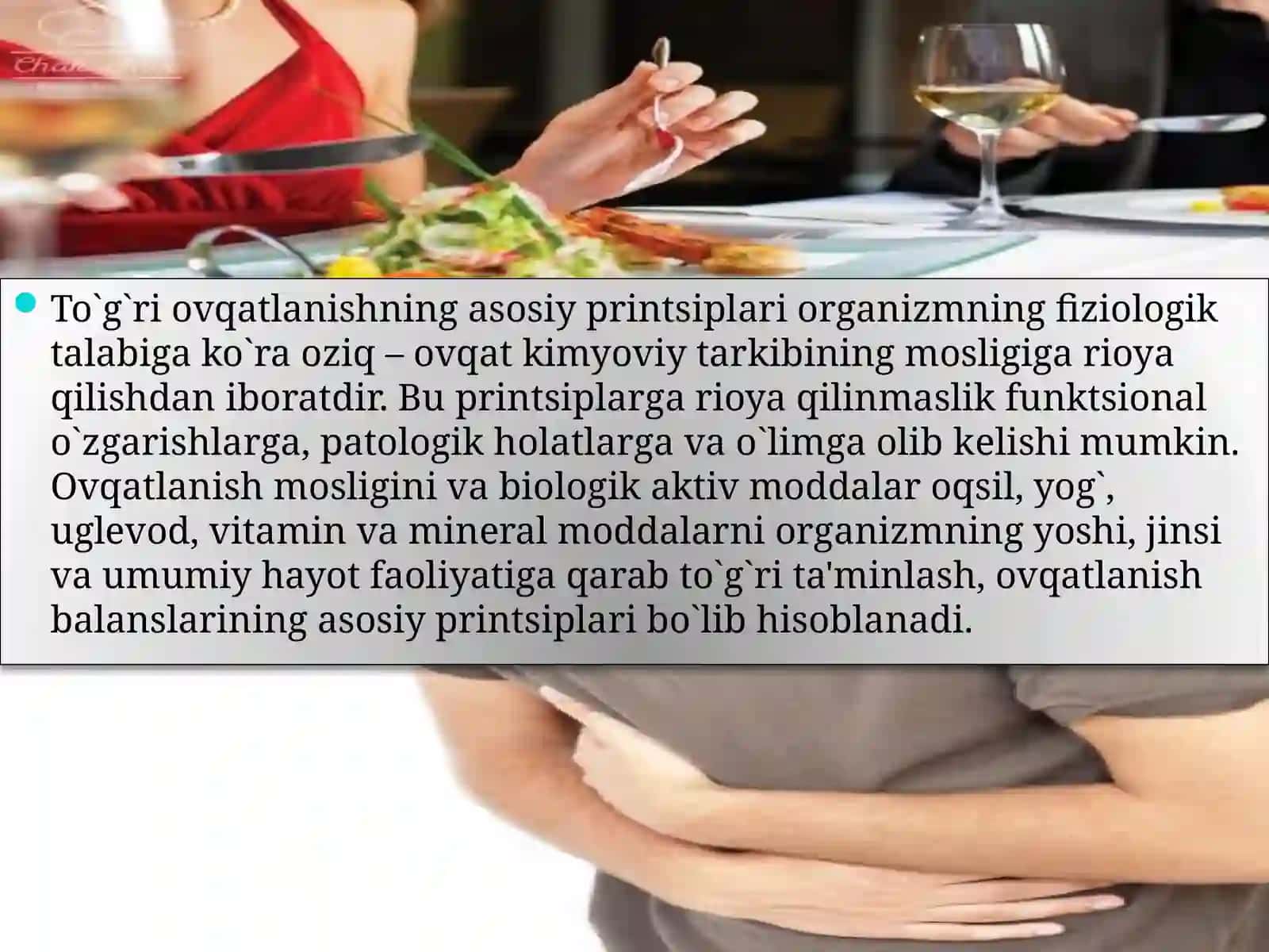 To`g`ri ovqatlanishning amaliy asoslari 3