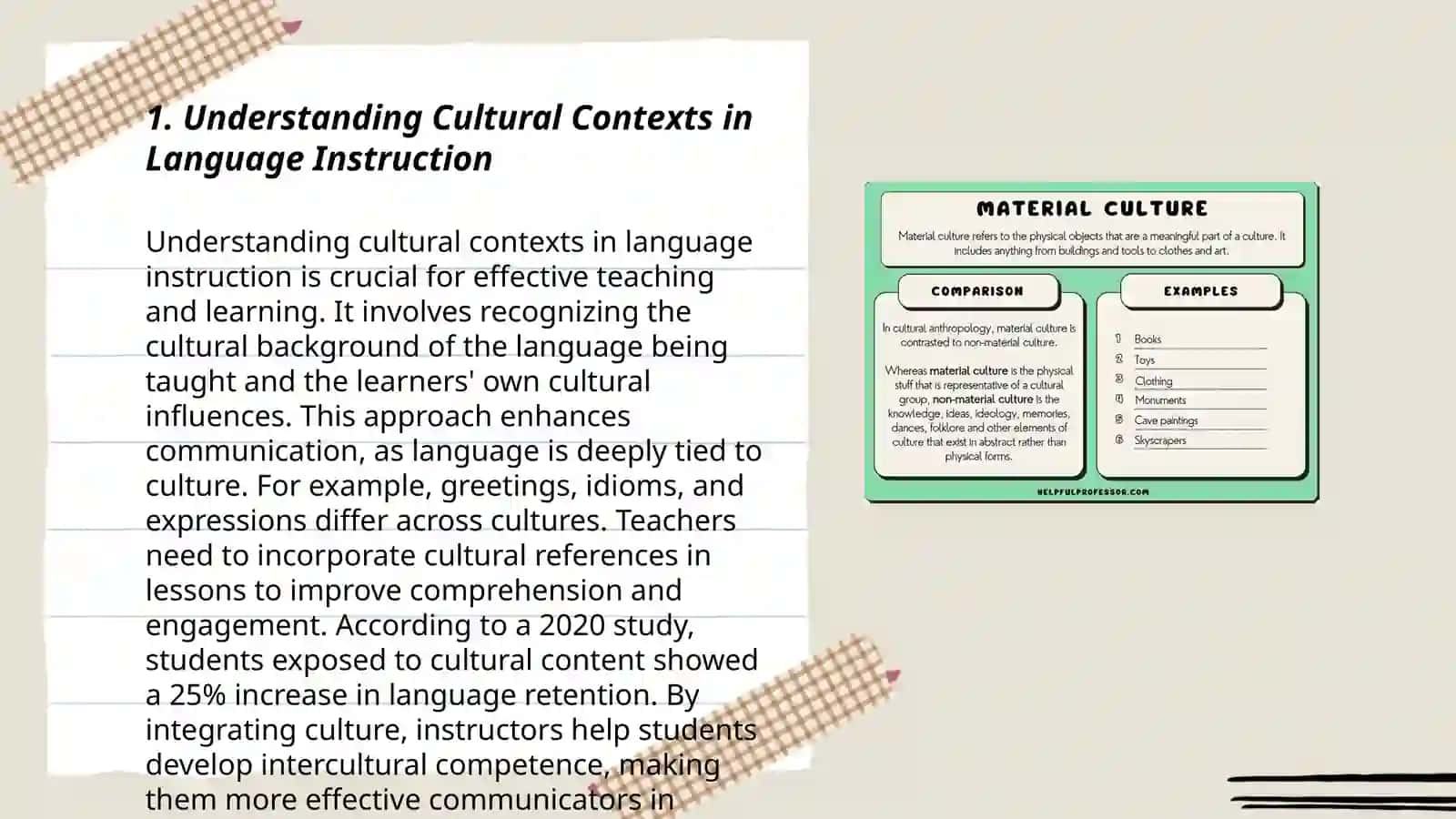 Instruction design for teaching cultural material 3