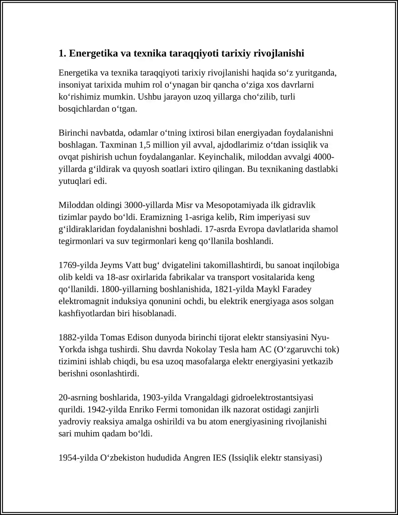 TEXNIKA TARAQQIYOTIDA ENERGETIKANI OʻRNI 2024-2025-o'quv yili 3