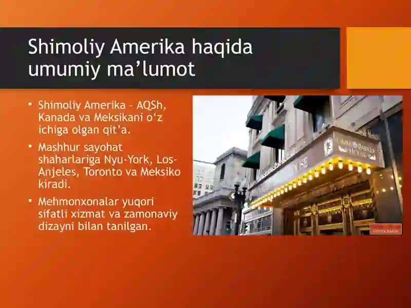SHIMOLIY VA JANUBIY AMERIKA MEHMONXONALARI 3