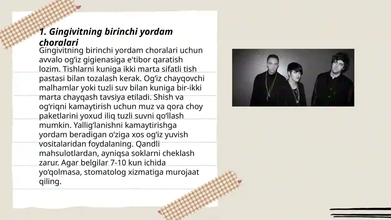 Gingivitning birinchi yordam choralari 3
