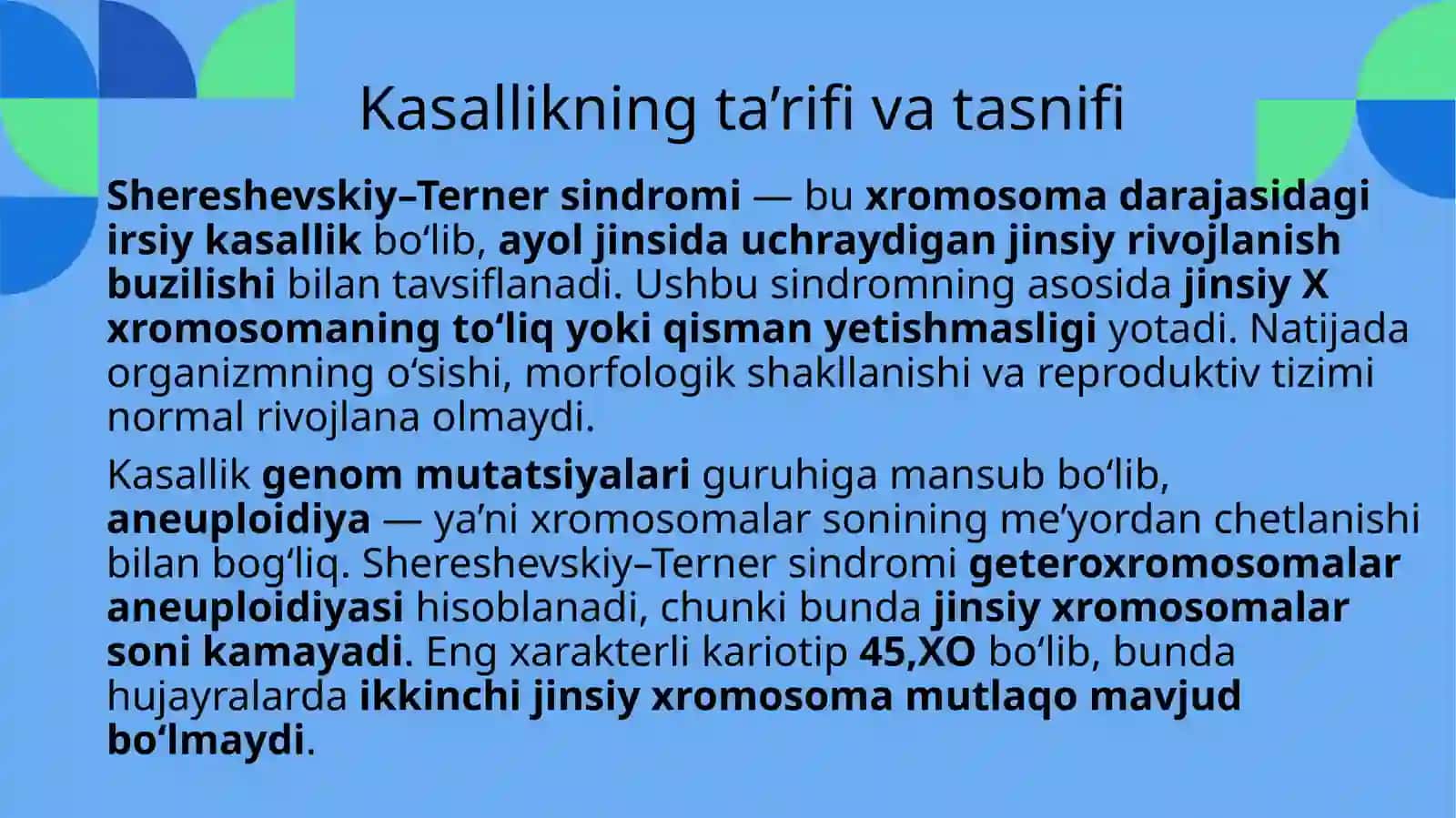 Shereshevskiy–Ternersindromi 3