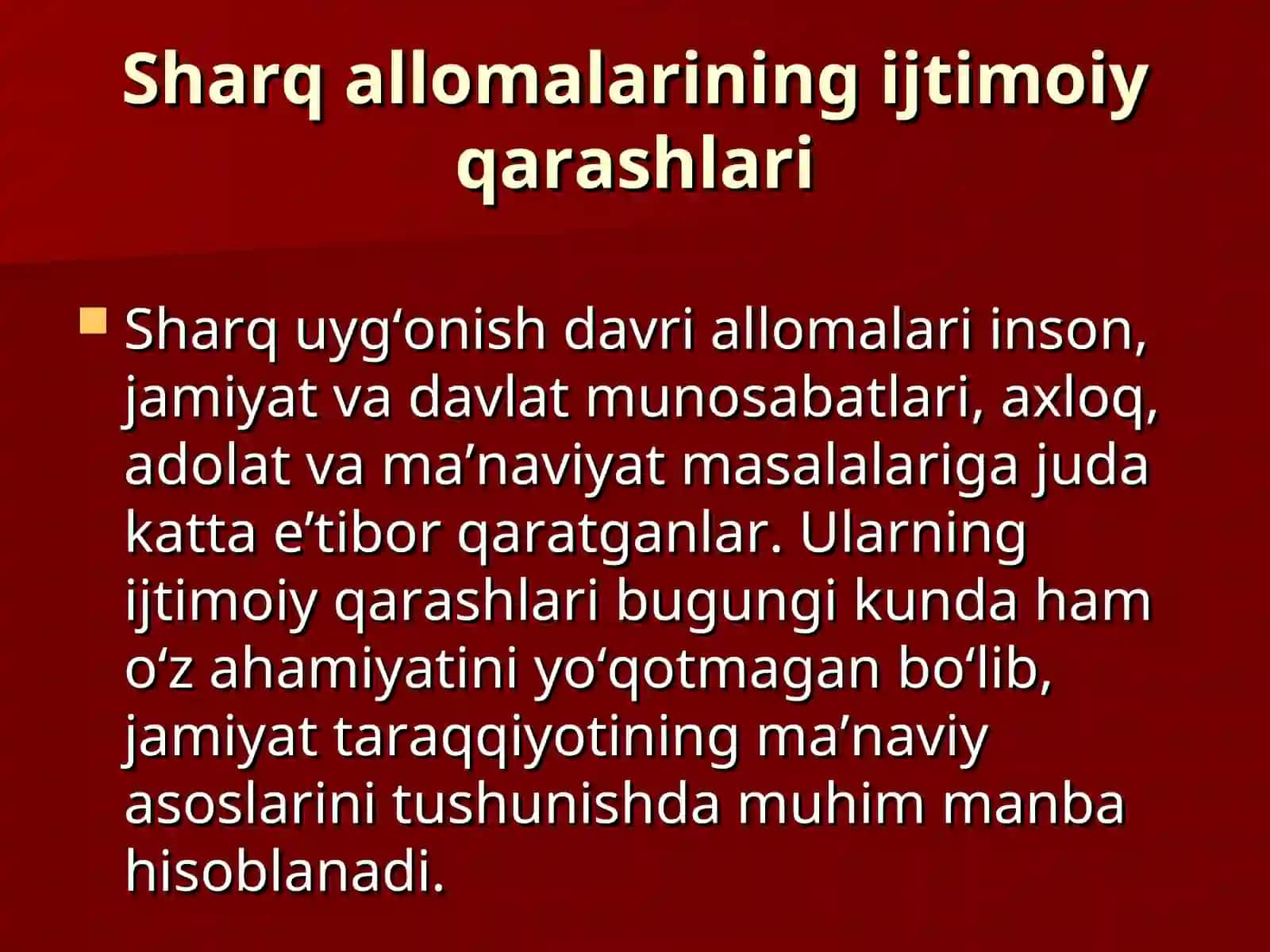Sharq allomalarining ijtimoiy qarashlari 3