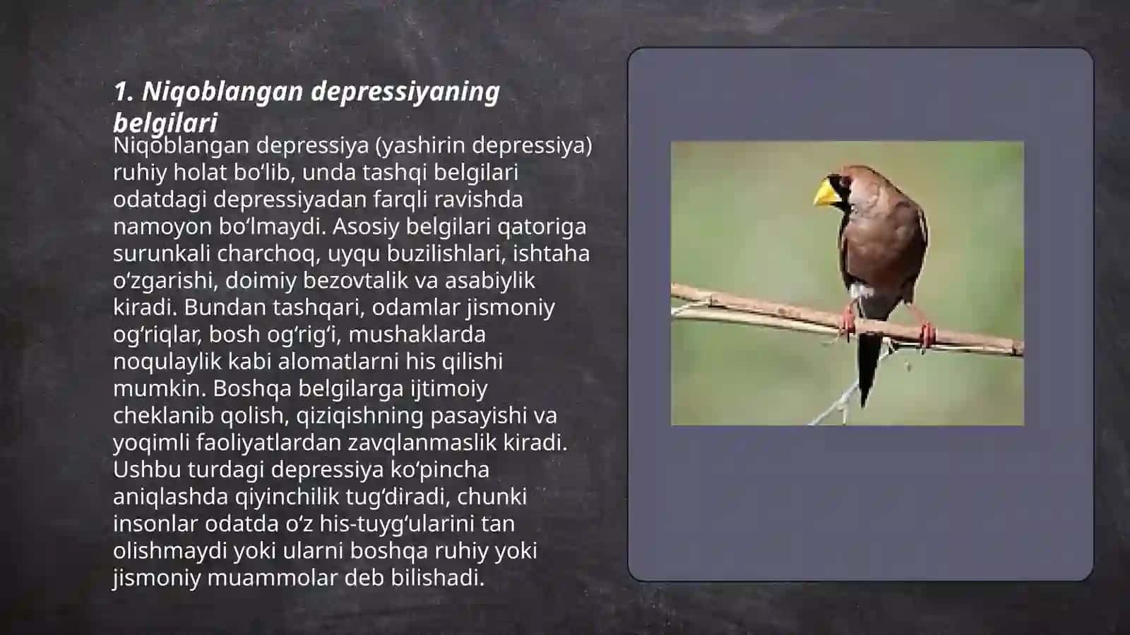 Niqoblangan dipressiya 3