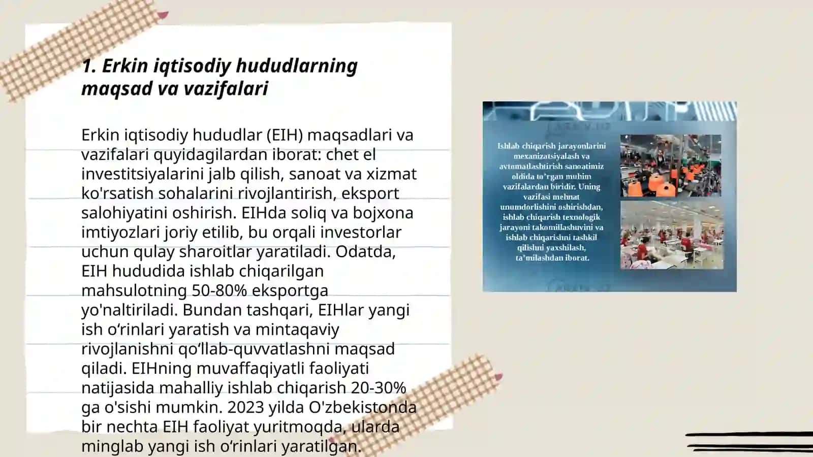 Erkin iqtisodiy hududlar tashkil etish va ularda bozor infratuzilmasi subyektlarini rivojlantirish 3