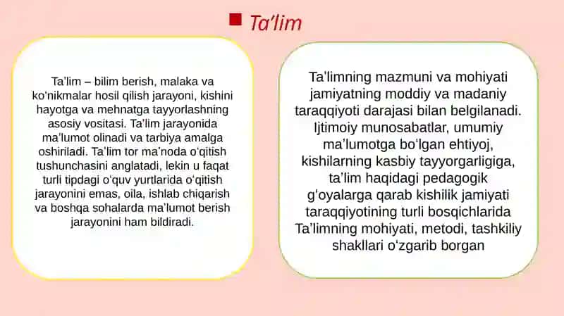 Ta’lim mazmuni 3