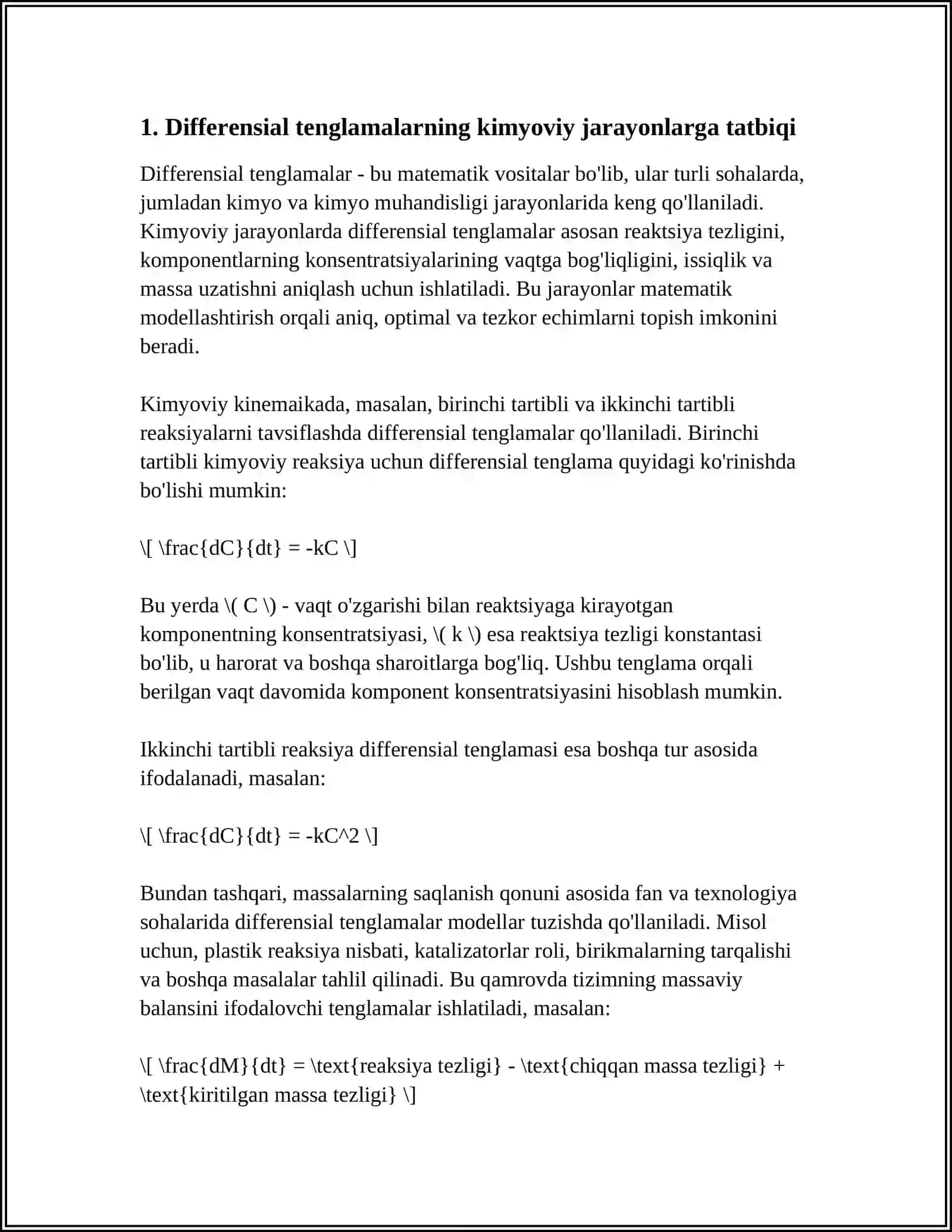 KIMYODA DIFFERENSIAL HISOB TATBIQLARI 3