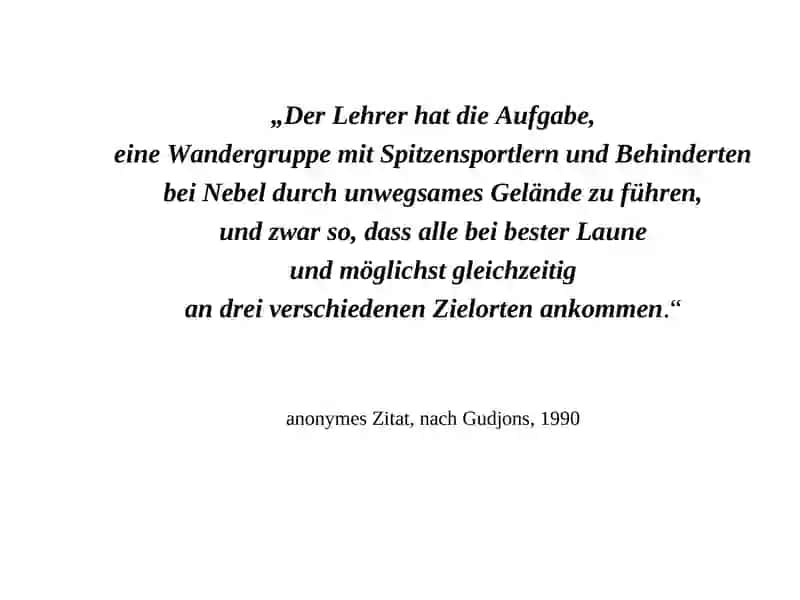 Ein guter Lehrer hat keine Probleme!? 3