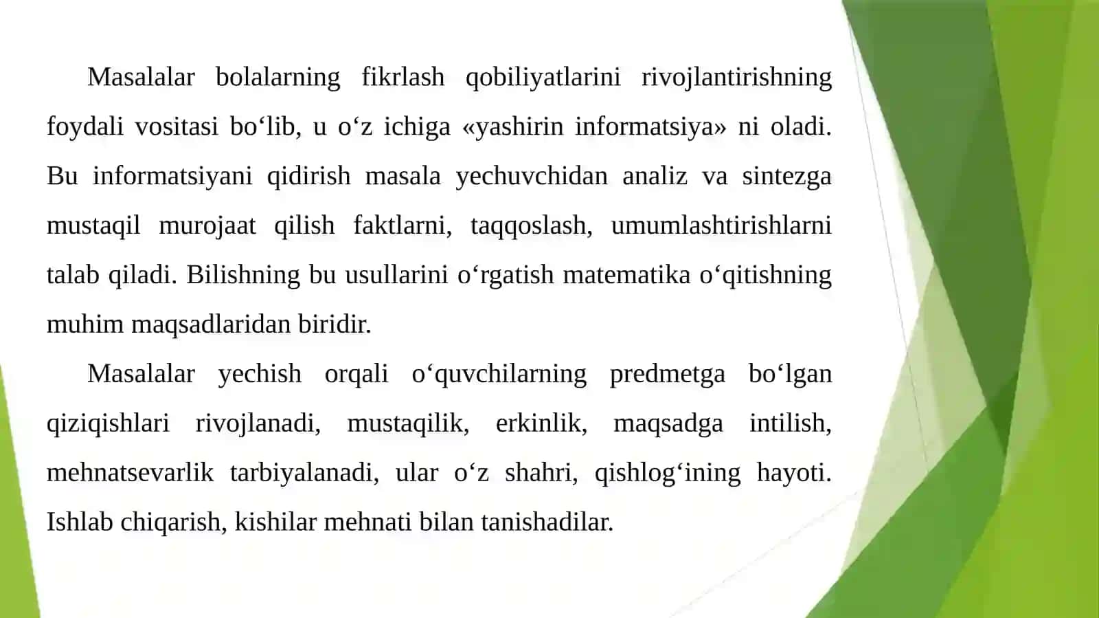 ARIFMЕTIK MASALALAR YЕCHISHGA O‘RGATISH MЕTODIKASI 3