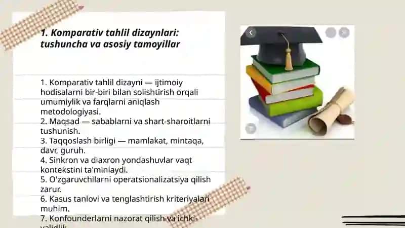 Komparativ tahlil dizaynlari sinkron va diaxron yondashuvlar 3