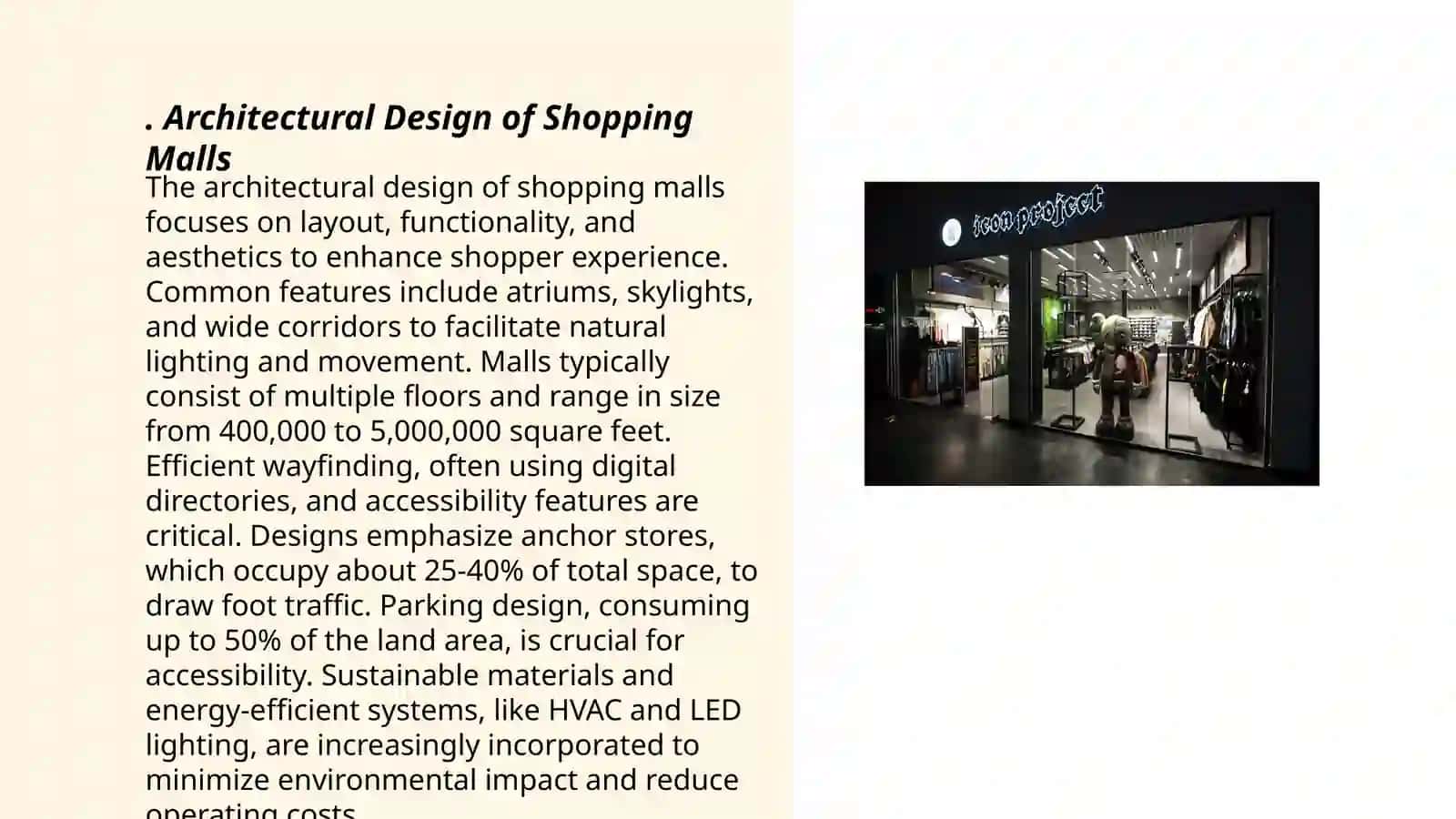 Architectural Design of Shopping Malls 3