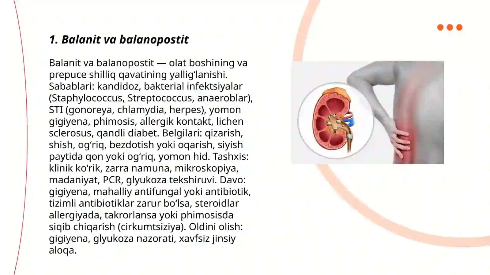 Erkaklarda olat va uretra kasalliklari 3