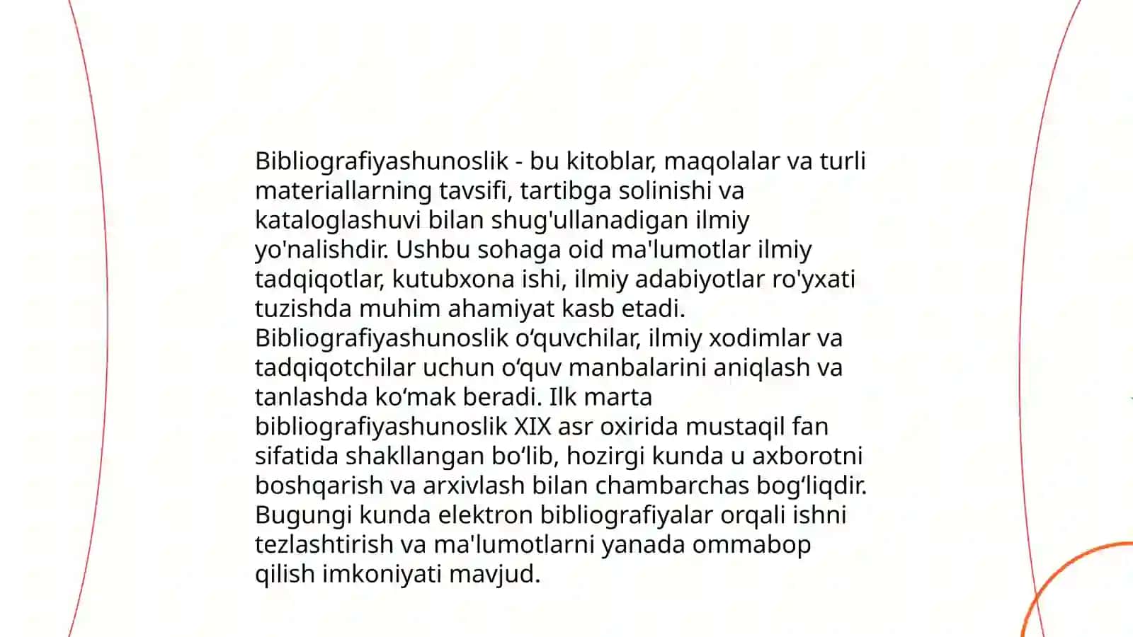 Bibliografiyashunoslikning tuzilishi va vazifalari 3