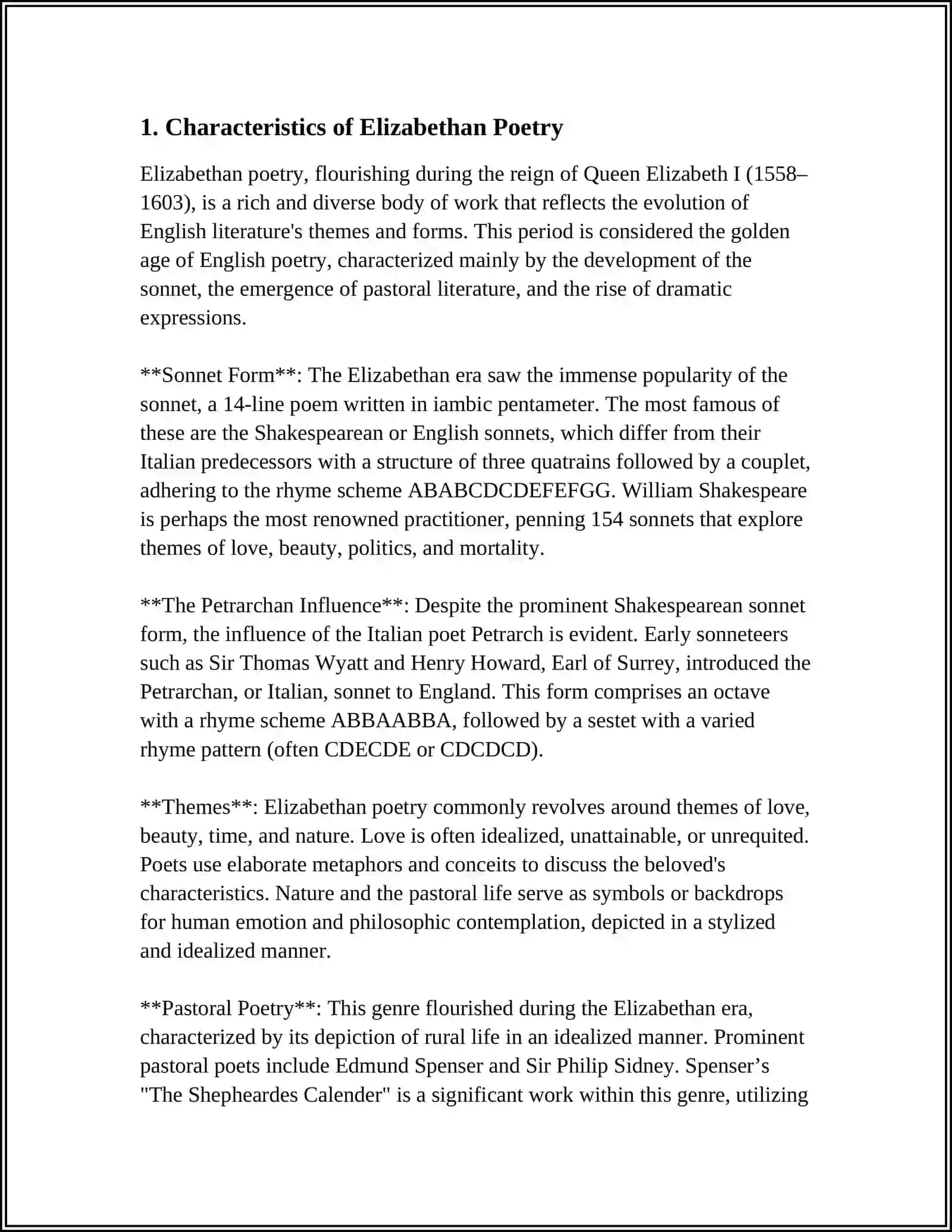 ELIZABETH POETRY. ELIZABETHAN DRAMA. ELIZABETHAN FICTION 3