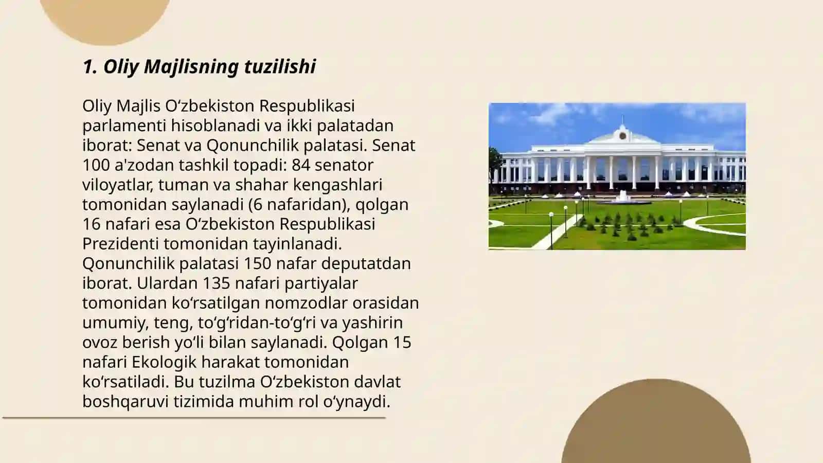 Ôzbekiston Respublikasi oliy majlisi 3