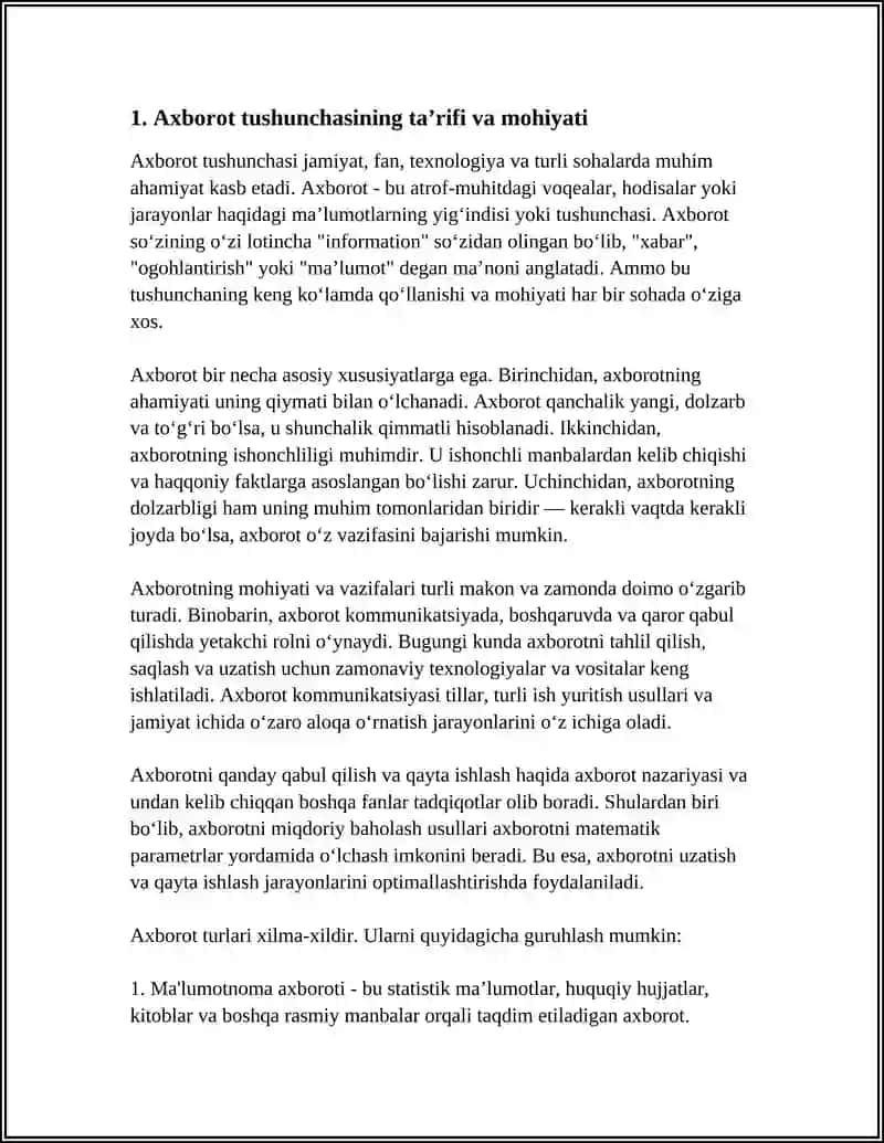AXBOROT TUSHUNCHASI VA TURLARI 3