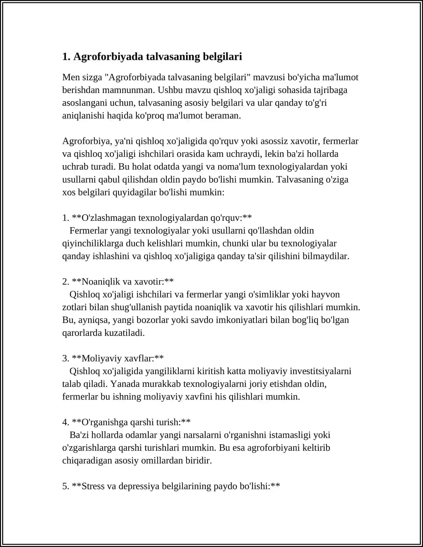 AGROFOBIYA VA TALVASA 3