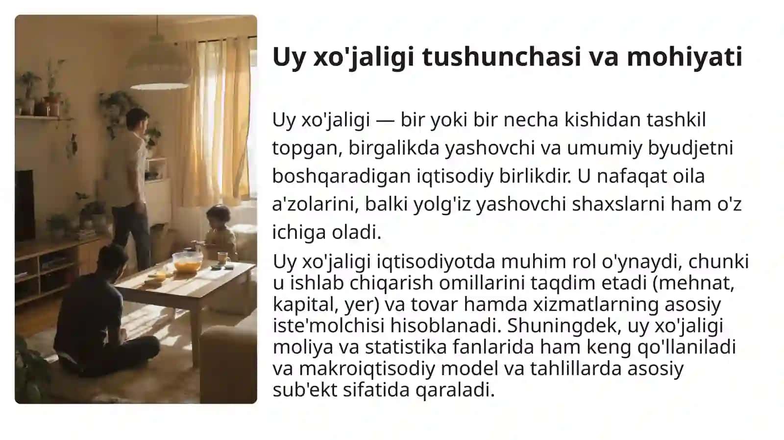 Uy xo'jaligi va uning shakllari 3