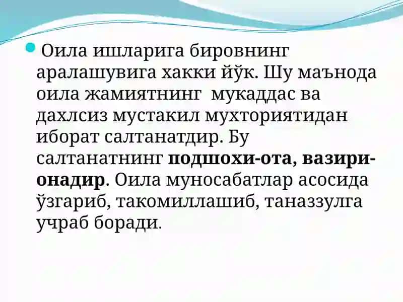 Shaxsning rivojlanishida oila ijtimoiy muhitining ta'siri. 3