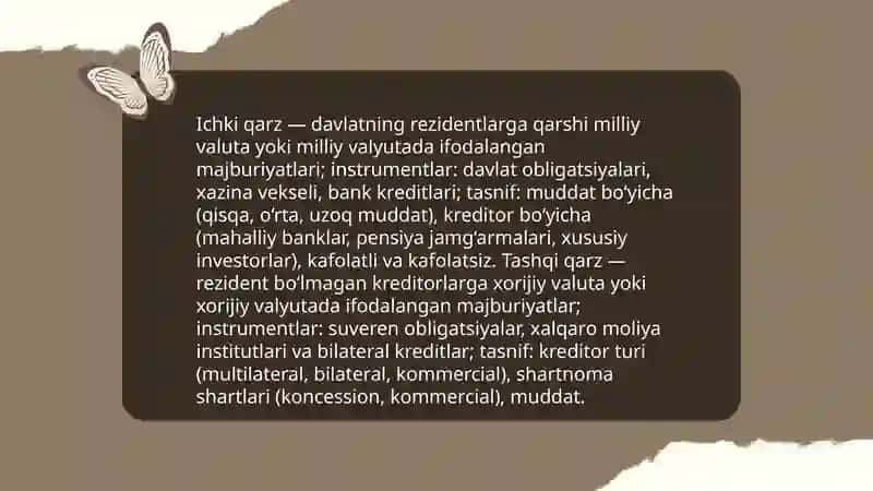 Davlat ichki va tashqi qarzlar hisobi 3