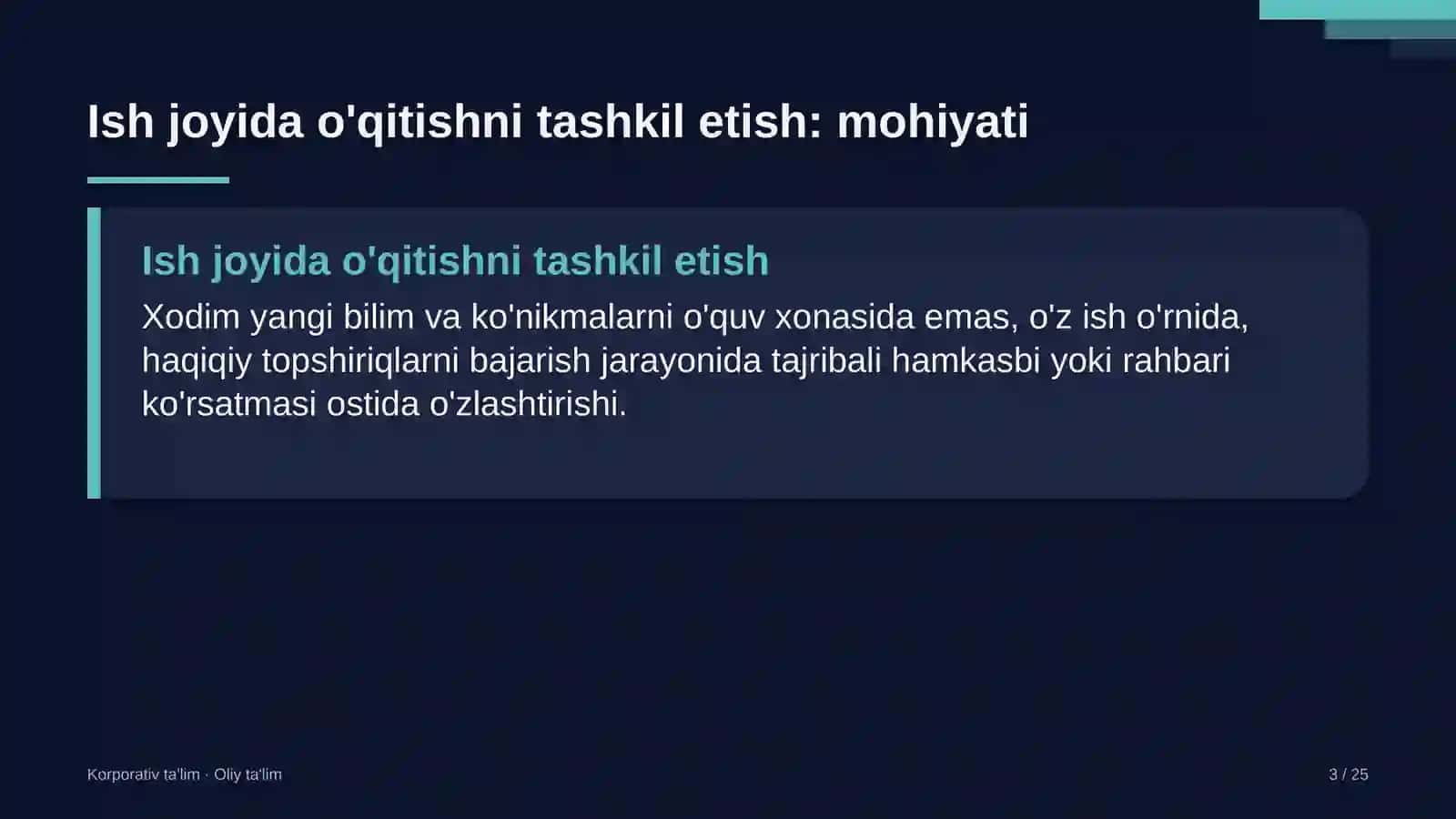 xususiy maktablarda ish joyida o'qitishni tashkil etish 6074 3