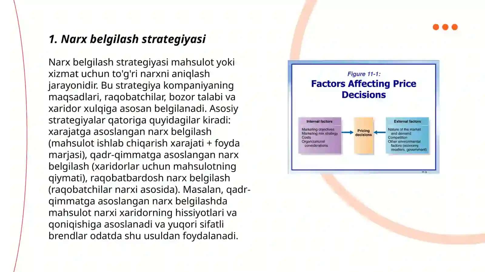Narx bo‘yicha strategik qarorlar 3