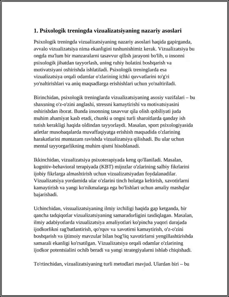 PSIXOLOGLIK TRENINGDA VIZUALIZATSIYA 3