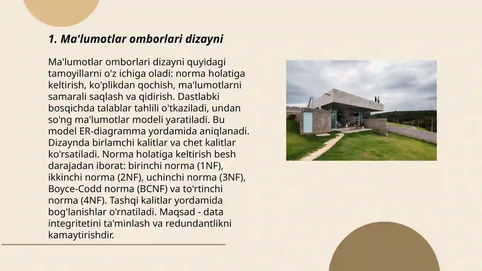 Ma'lumotlar arxitekturasiga misollar 3