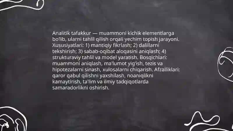 Tafakkur shakllari 3