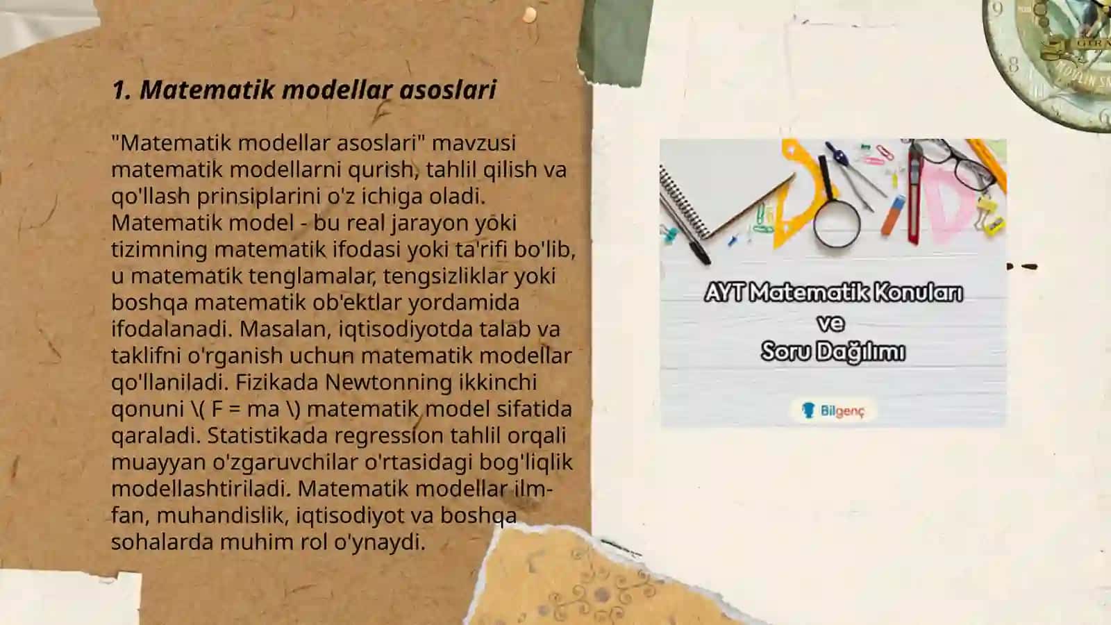 Matematik modellar qurish 3