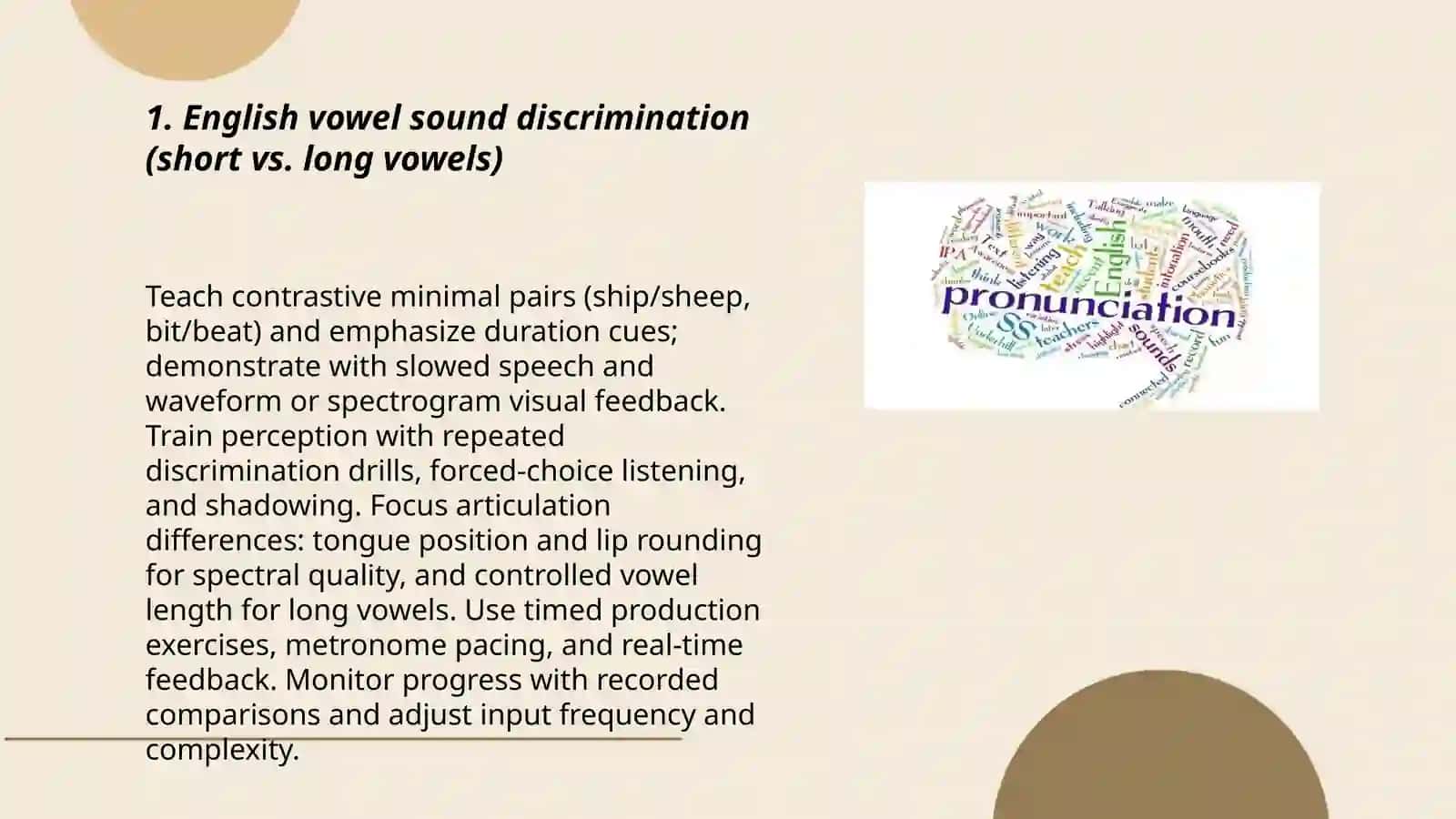 Fixing pronunciation problems 3
