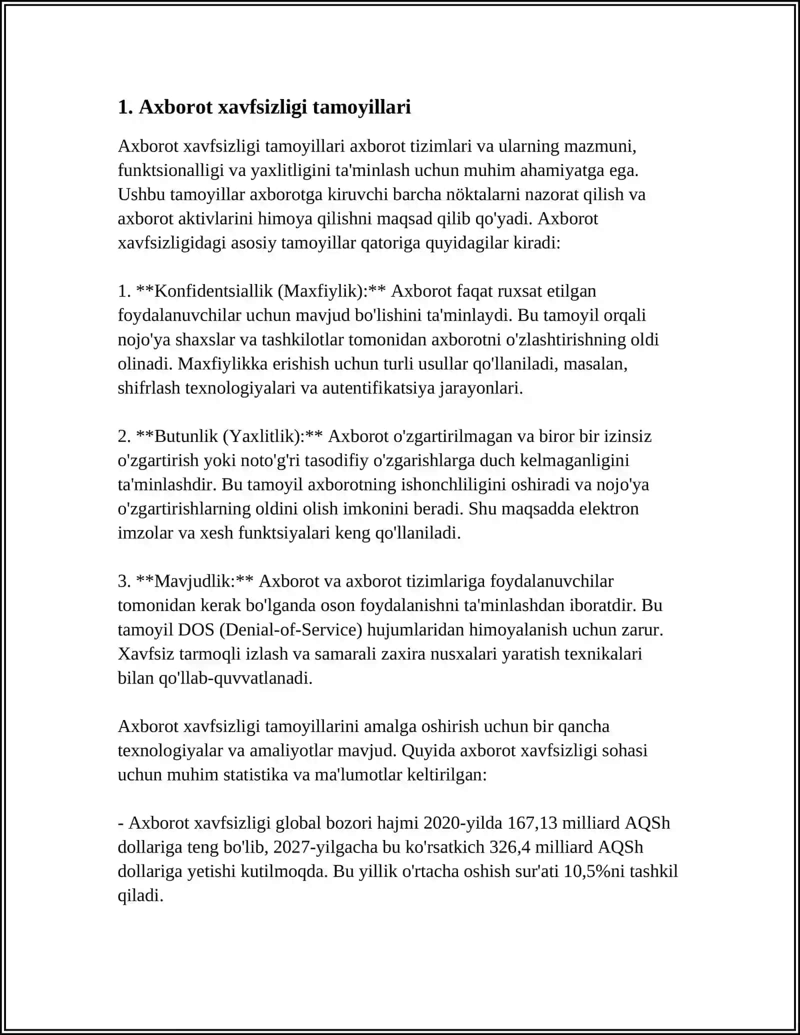 XAVFSIZLIKNI TAMINLASH TAMOYILLARI VA USLUBLARINI TAHLIL QILISH 3