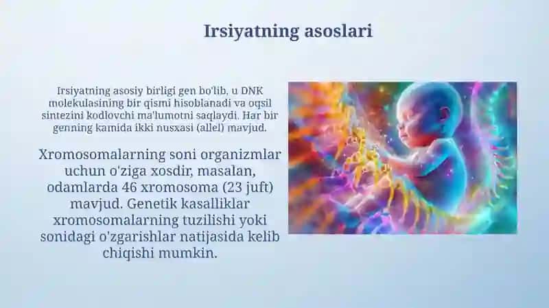 Irsiyat va irsiy tug'ma kasalliklar 3