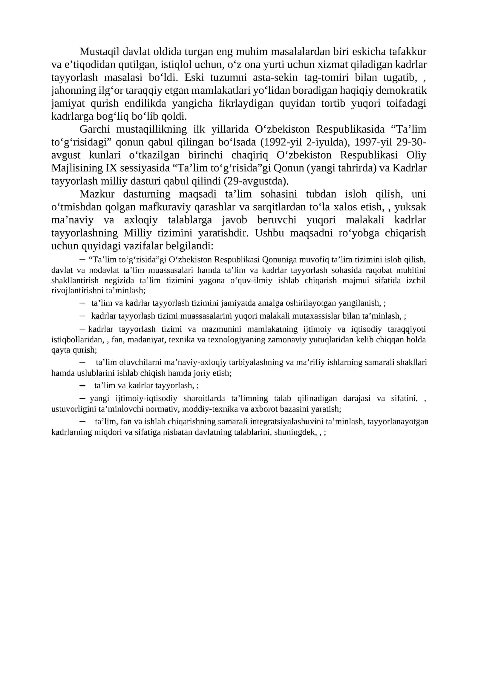 Ta'lim sohasida amalga oshirilgan islohotlar 3