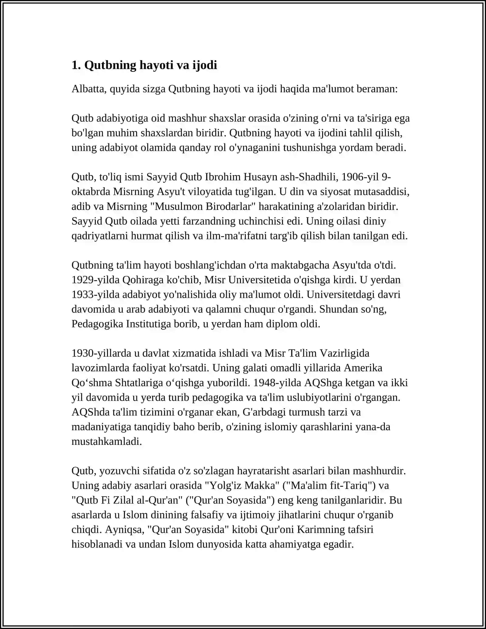 QUTB XORAZMIYNING "XUSRAV VA SHIRIN" DOSTONI TAHLILI 3