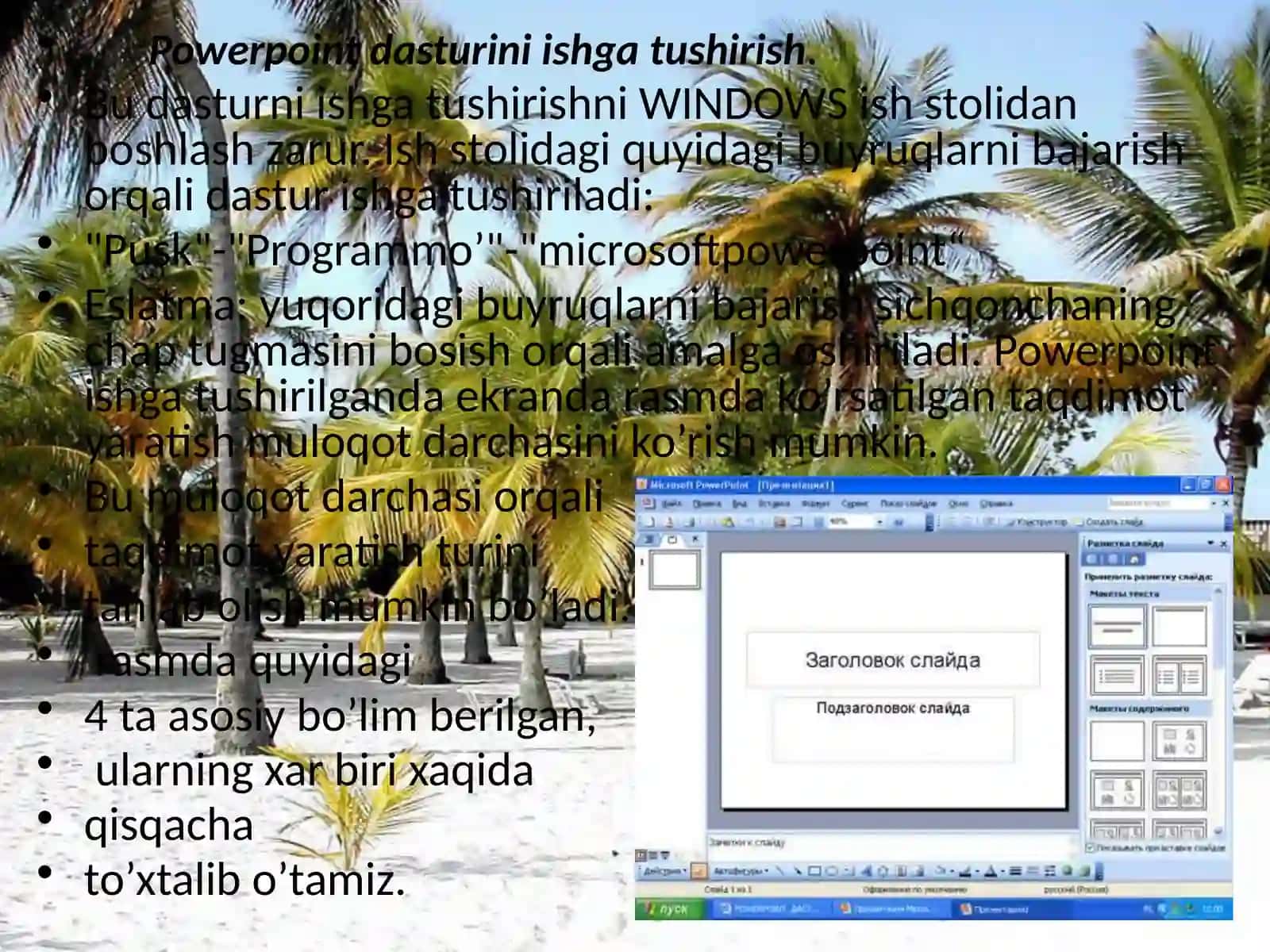 Power Point taqdimot dasturi 3